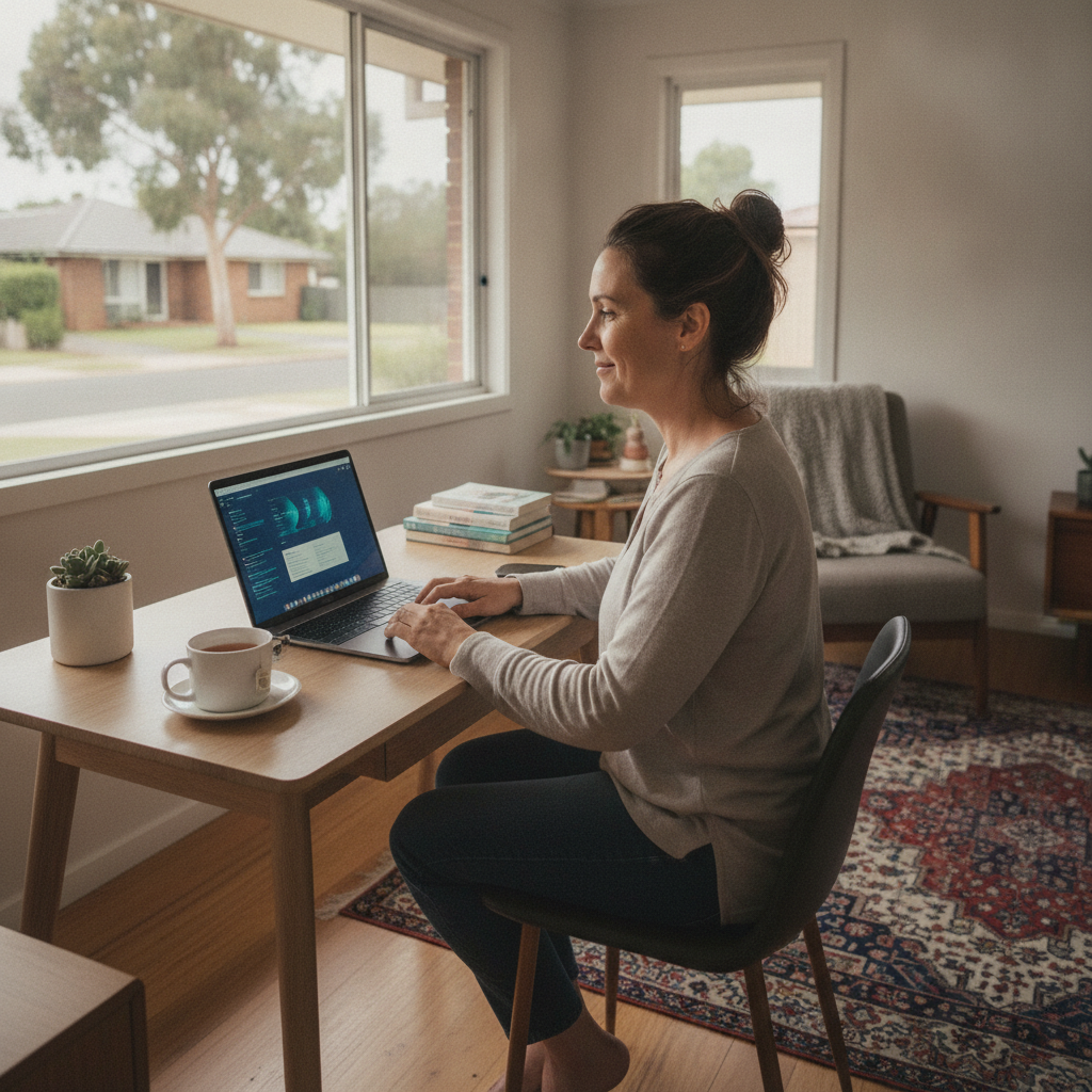Computer cleaning in Lidcombe (2141) — a local resident at home with a clean, fast, dust-free computer running cool and quiet