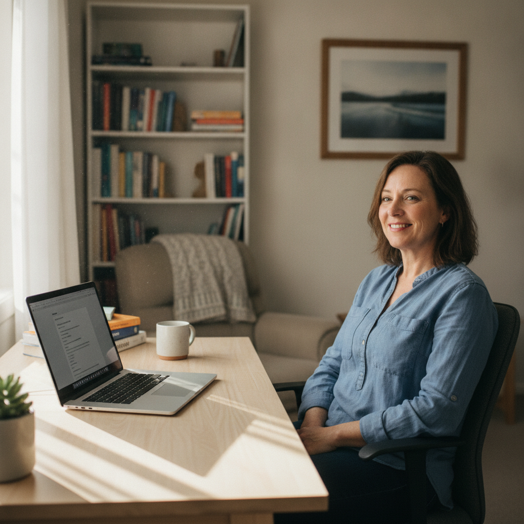 Professional computer clean-out in Lilli Pilli (2536) — a happy New South Wales resident at home with a spotless, fast, quiet machine
