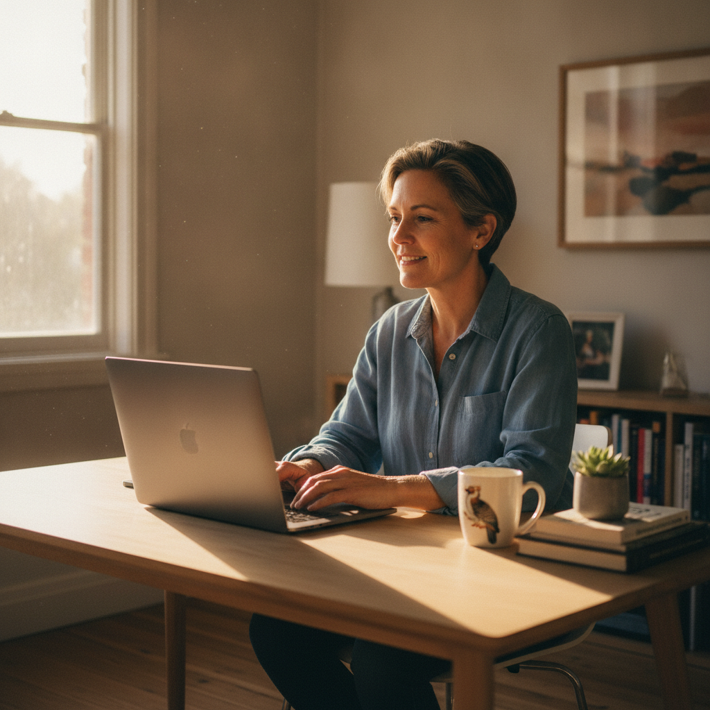 Computer cleaning in Lindfield (2070) — a local resident at home with a clean, fast, dust-free computer running cool and quiet