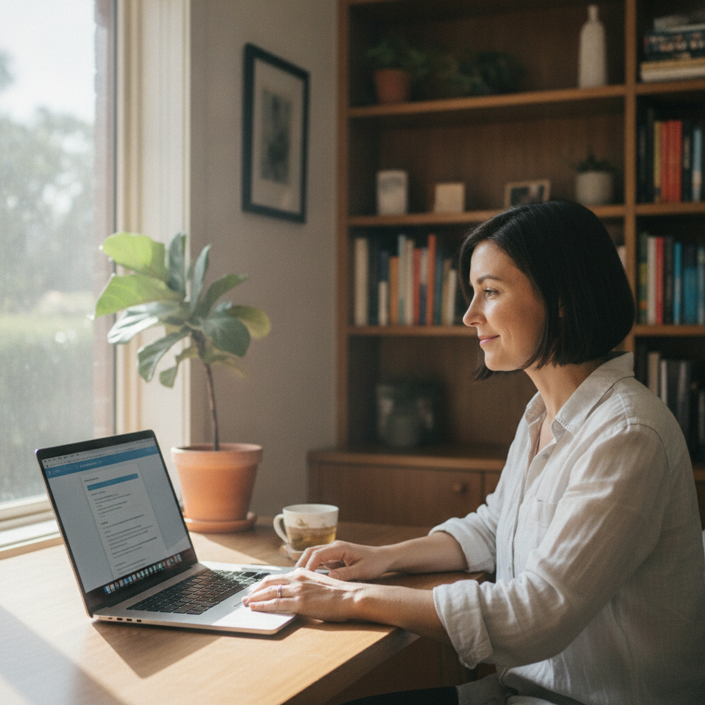 Computer cleaning in Lindfield West (2070) — a local resident at home with a clean, fast, dust-free computer running cool and quiet