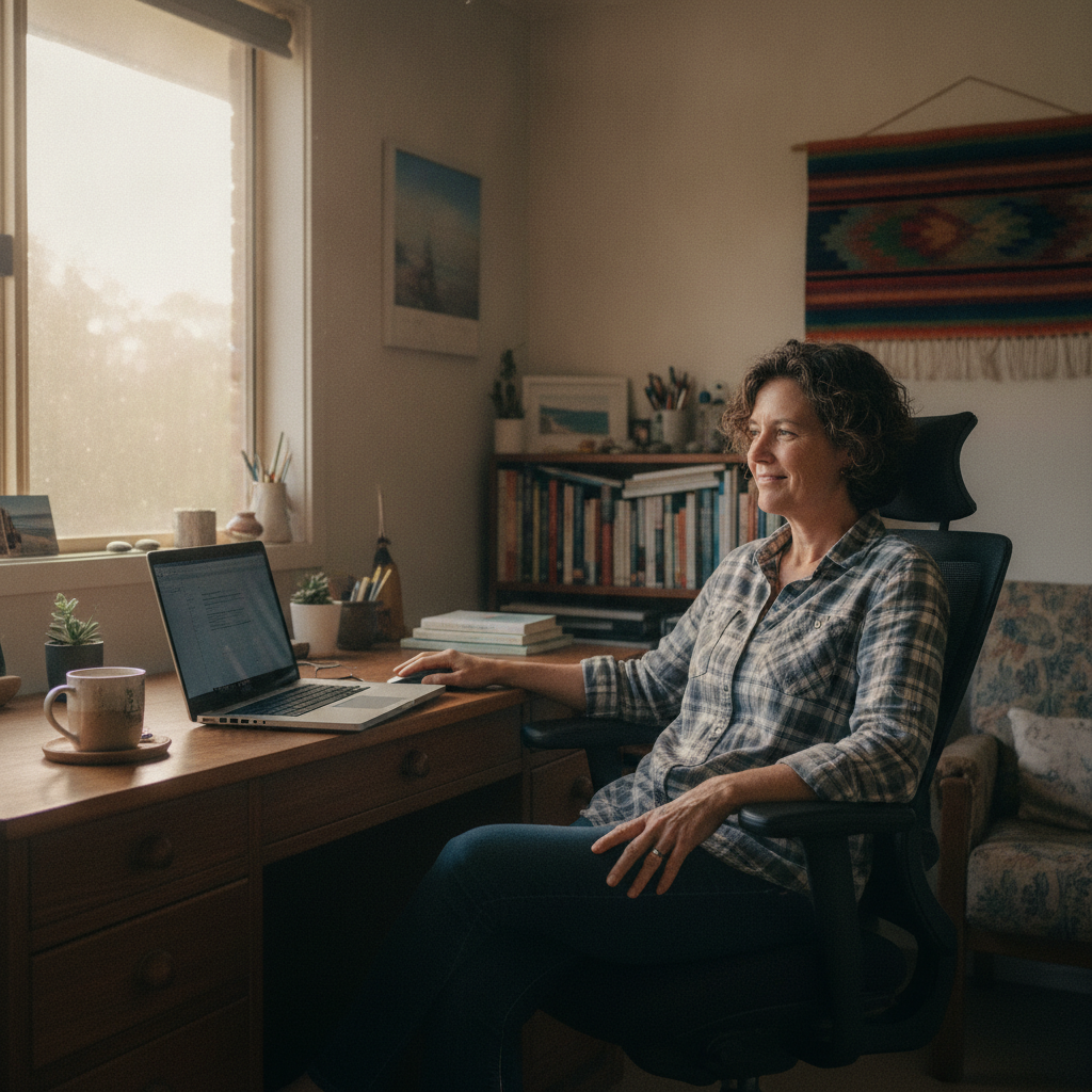 Computer cleaning in Lismore (2480) — a local resident at home with a clean, fast, dust-free computer running cool and quiet