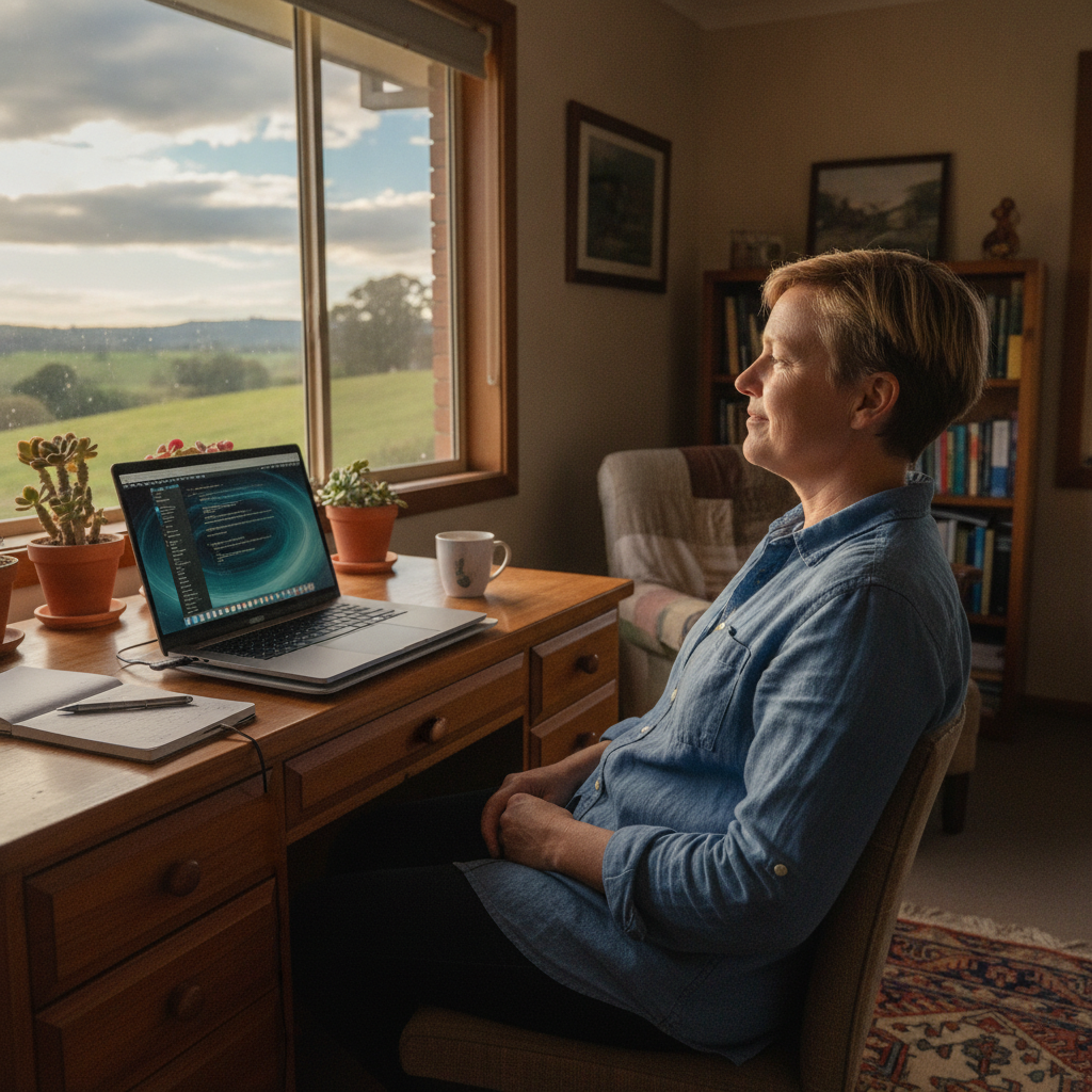 Computer cleaning in Llangothlin (2365) — a local resident at home with a clean, fast, dust-free computer running cool and quiet