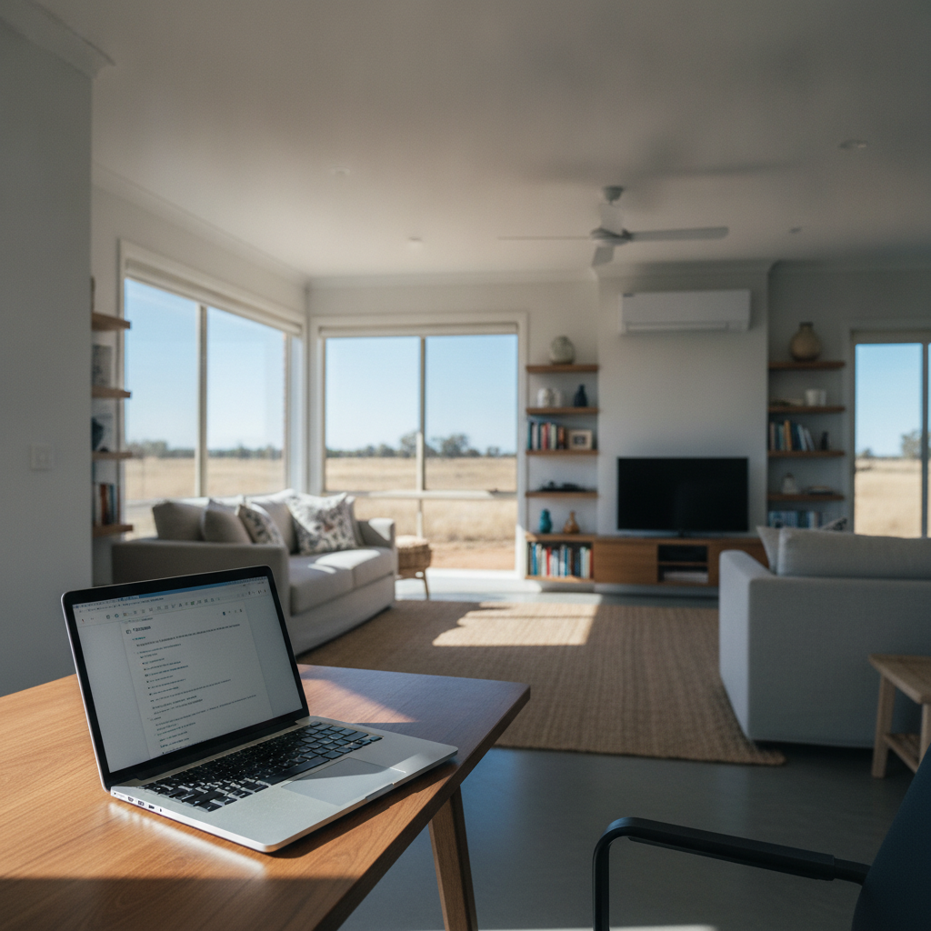 Professional computer clean-out in Louth (2840) — a happy New South Wales resident at home with a spotless, fast, quiet machine