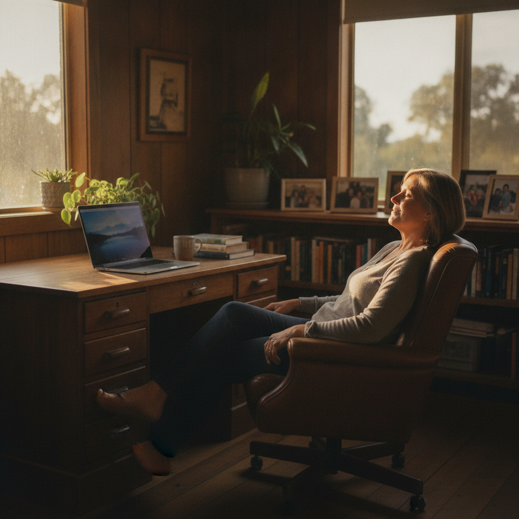 Professional computer clean-out in Lower Portland (2756) — a happy New South Wales resident at home with a spotless, fast, quiet machine