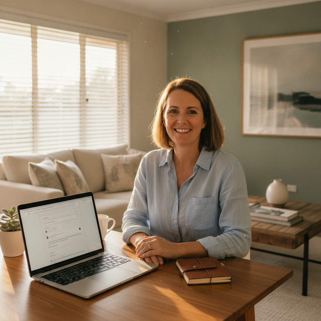 Professional computer clean-out in Lutwyche (4030) — a happy Queensland resident at home with a spotless, fast, quiet machine