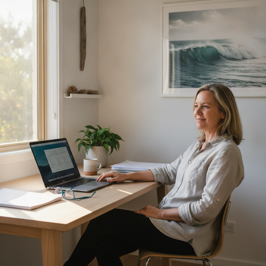 Computer cleaning in Macmasters Beach (2251) — a local resident at home with a clean, fast, dust-free computer running cool and quiet