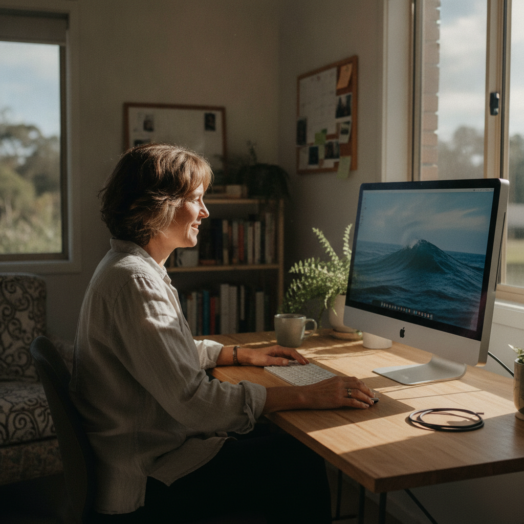 Computer cleaning in Macquarie Hills (2285) — a local resident at home with a clean, fast, dust-free computer running cool and quiet