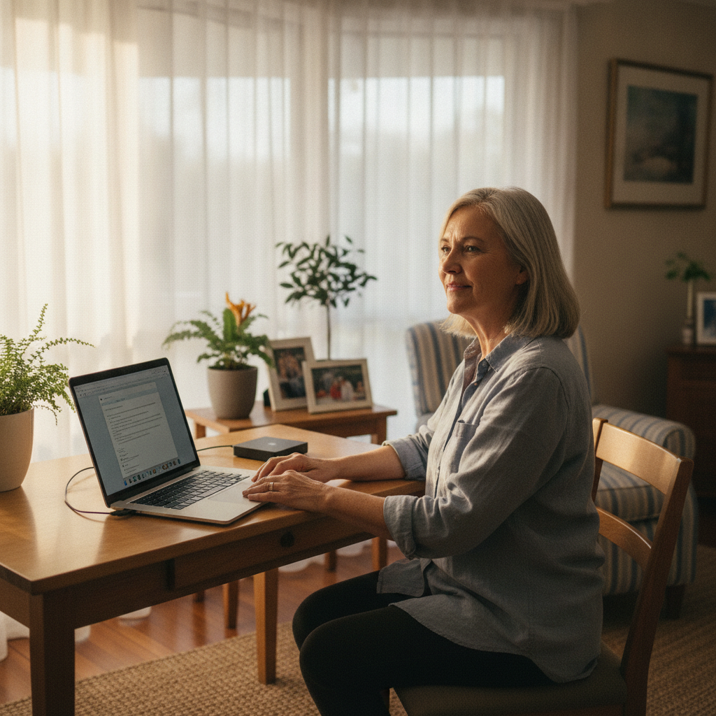 Professional computer clean-out in Maroubra South (2035) — a happy New South Wales resident at home with a spotless, fast, quiet machine