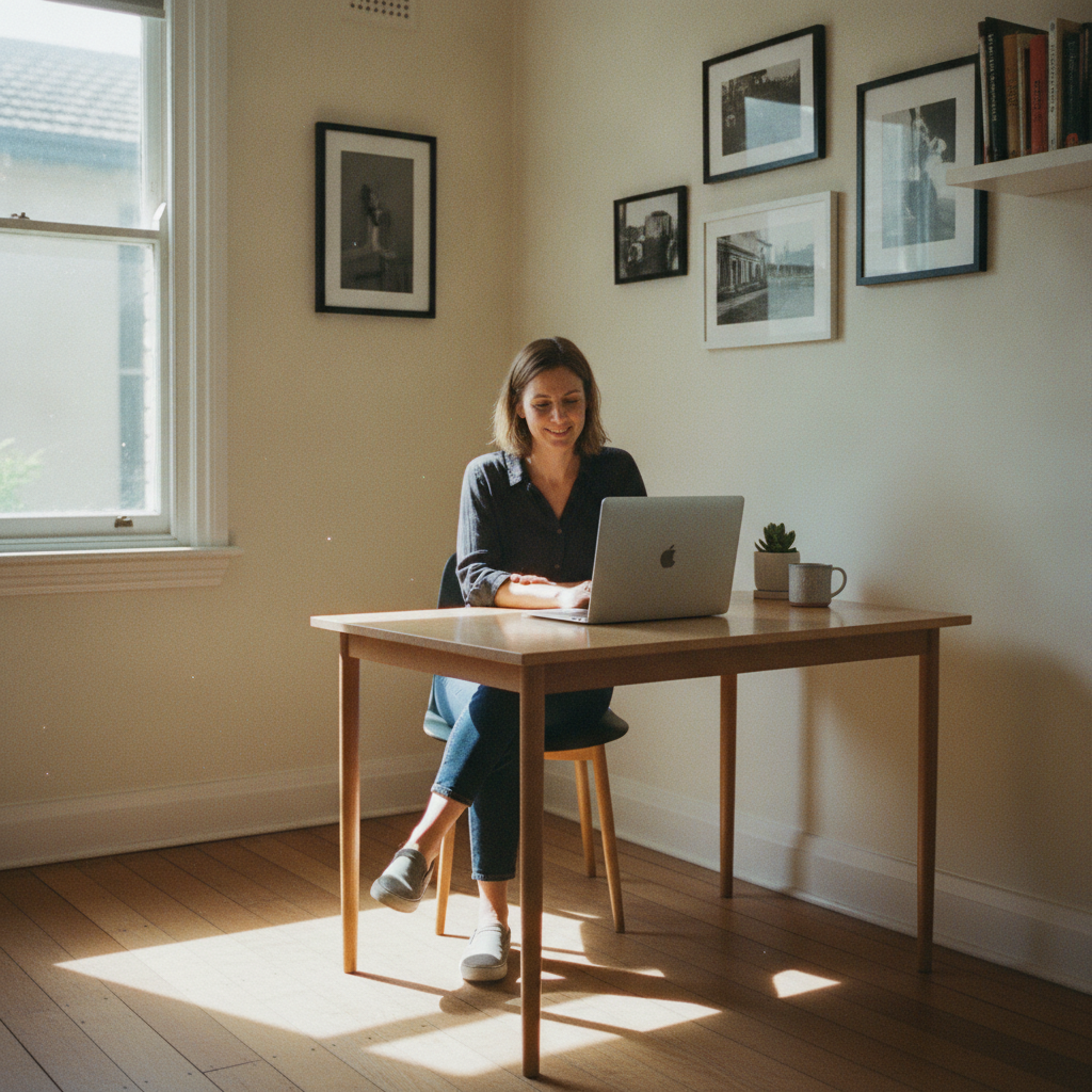 Computer cleaning in Marrickville (2204) — a local resident at home with a clean, fast, dust-free computer running cool and quiet