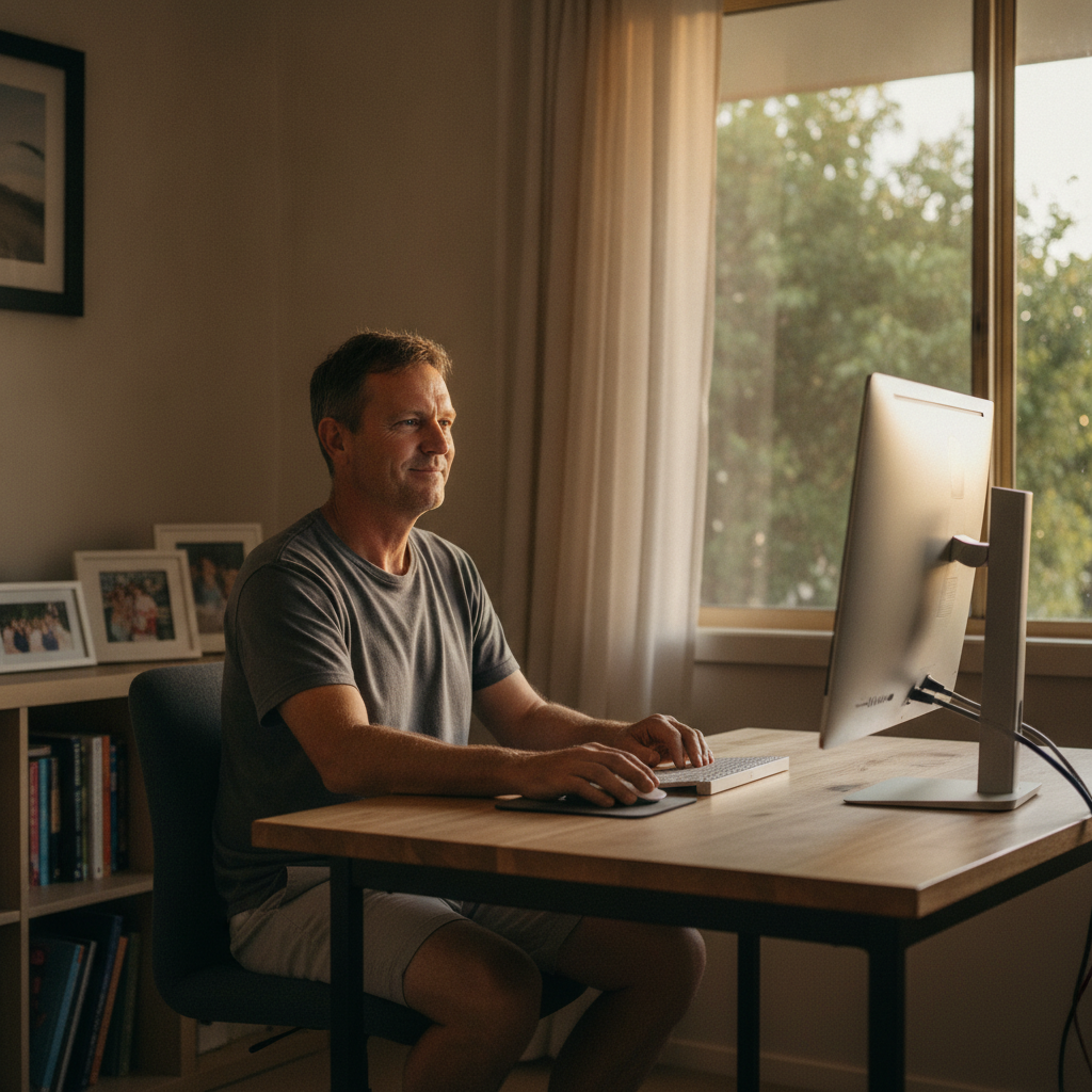 Computer cleaning in Marryatville (5068) — a local resident at home with a clean, fast, dust-free computer running cool and quiet
