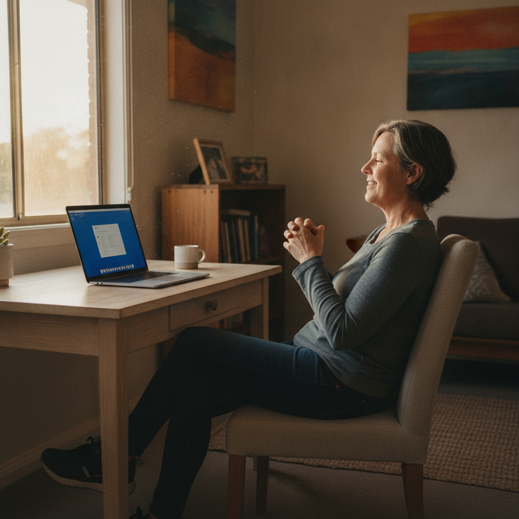 Computer cleaning in Maude (2711) — a local resident at home with a clean, fast, dust-free computer running cool and quiet