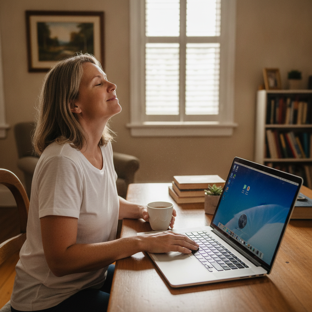 Computer cleaning in Meandarra (4422) — a local resident at home with a clean, fast, dust-free computer running cool and quiet