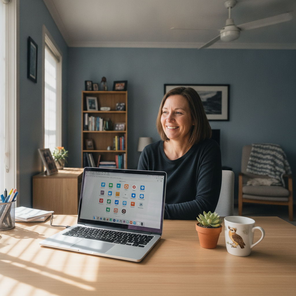 Computer cleaning in Melville (6156) — a local resident at home with a clean, fast, dust-free computer running cool and quiet