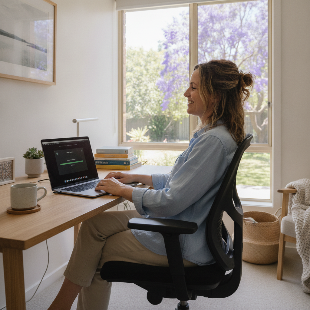 Computer cleaning in Menai (2234) — a local resident at home with a clean, fast, dust-free computer running cool and quiet