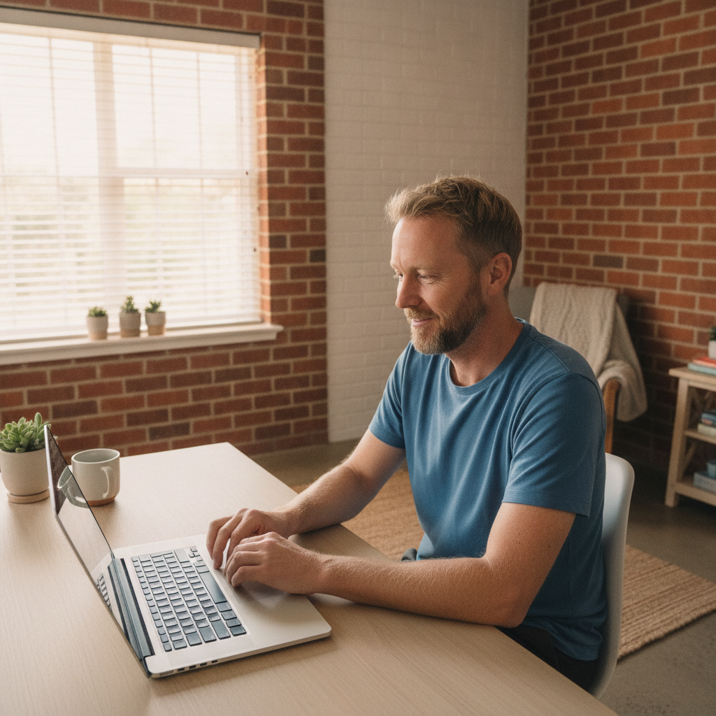Computer cleaning in Midvale (6056) — a local resident at home with a clean, fast, dust-free computer running cool and quiet