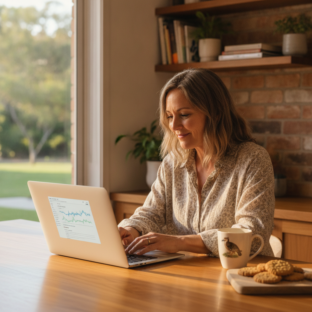 Professional computer clean-out in Milroy (2380) — a happy New South Wales resident at home with a spotless, fast, quiet machine