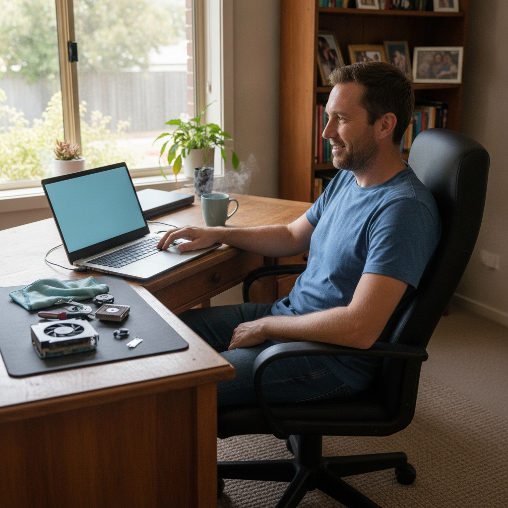 Laptop and desktop cleaning in Minchinbury (2770) — an at-home owner pleased their computer runs cool and quiet again