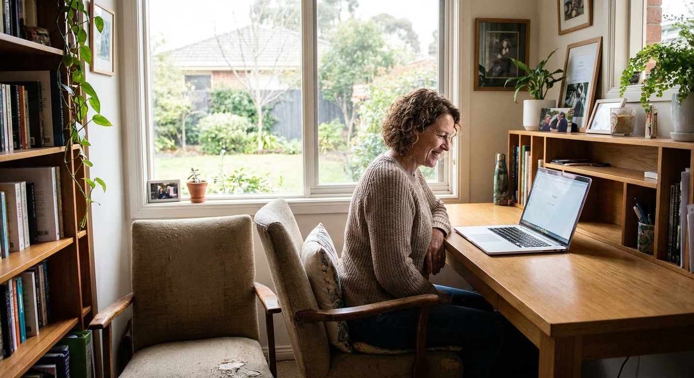 Computer cleaning in Moonee Vale (3055) — a local resident at home with a clean, fast, dust-free computer running cool and quiet