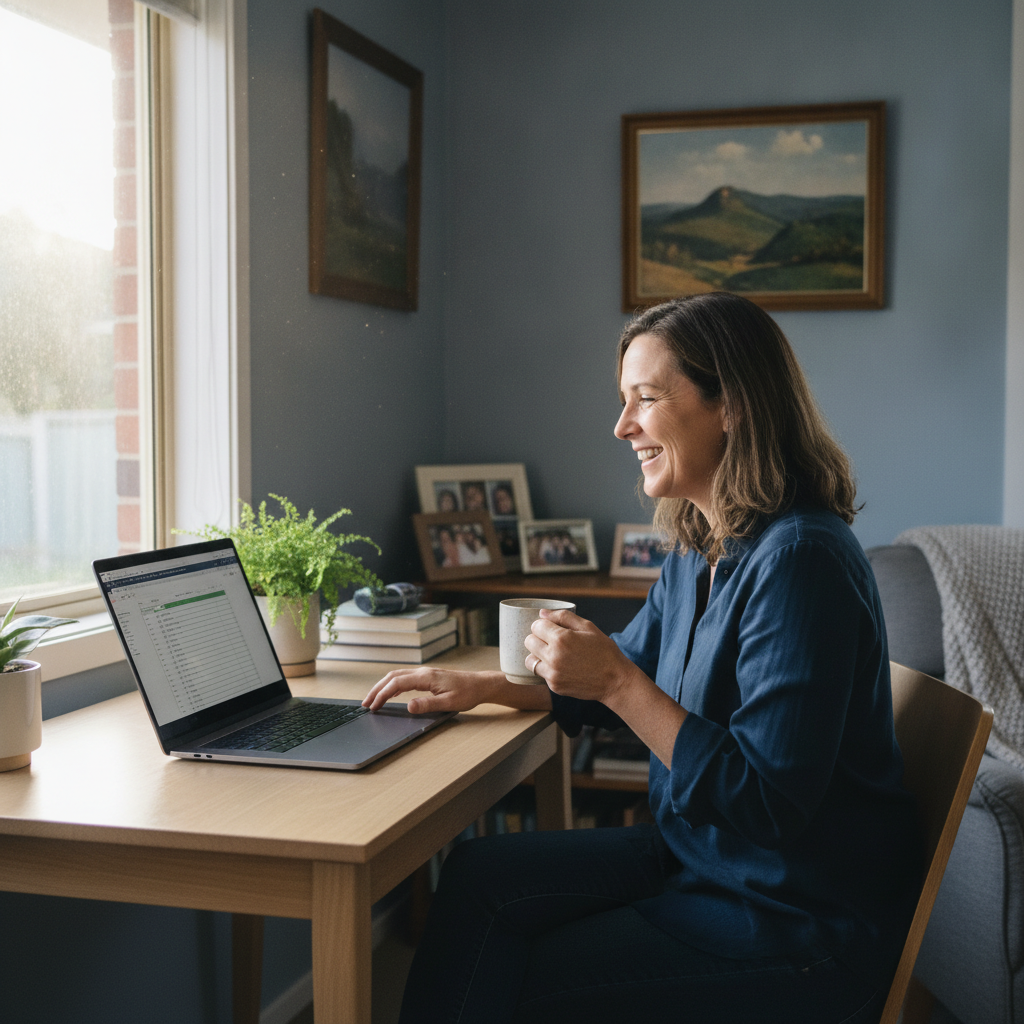 Computer cleaning in Mount Ousley (2519) — a local resident at home with a clean, fast, dust-free computer running cool and quiet