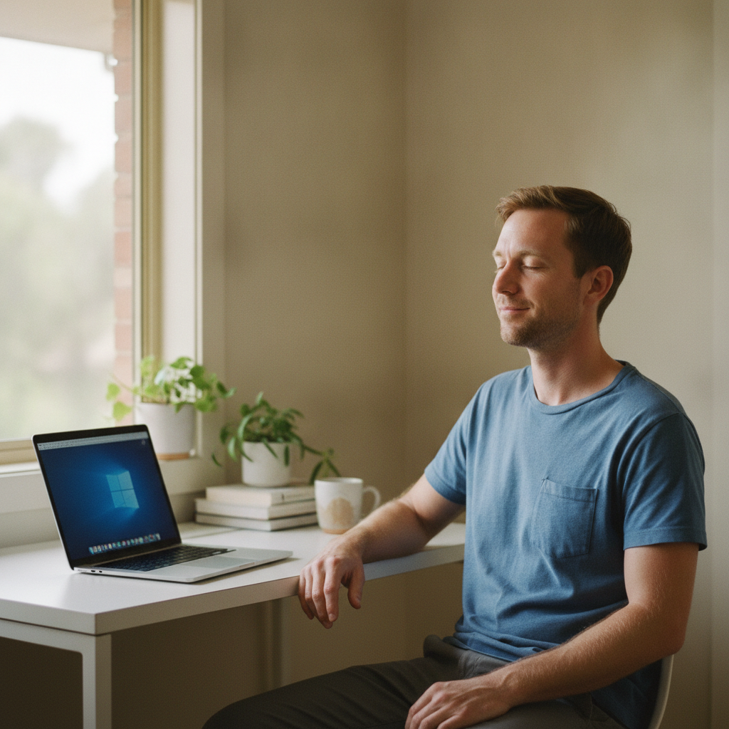 Computer cleaning in Mulgrave (2756) — a local resident at home with a clean, fast, dust-free computer running cool and quiet