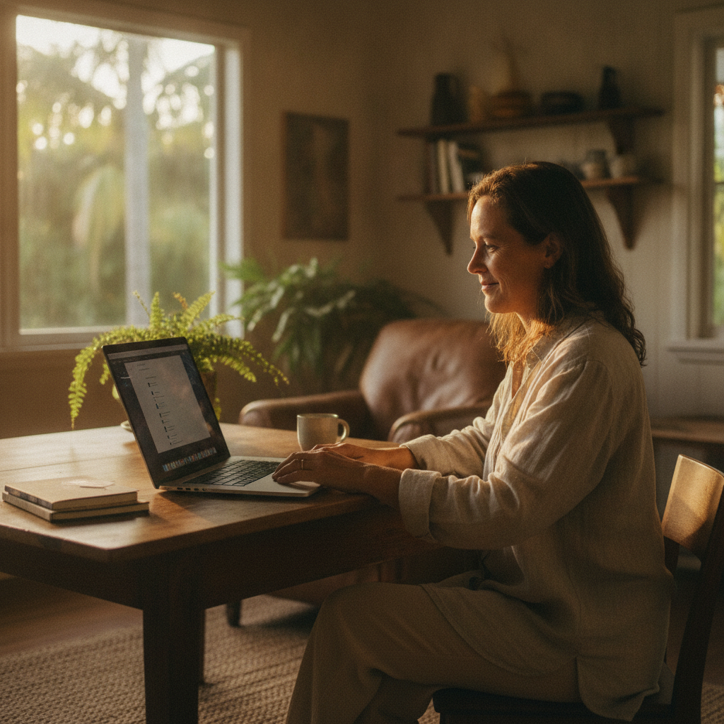 Computer cleaning in Mullumbimby Creek (2482) — a local resident at home with a clean, fast, dust-free computer running cool and quiet