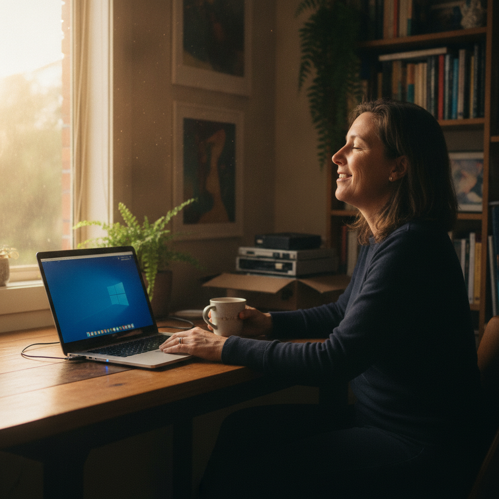 Computer cleaning in Muriel (2831) — a local resident at home with a clean, fast, dust-free computer running cool and quiet