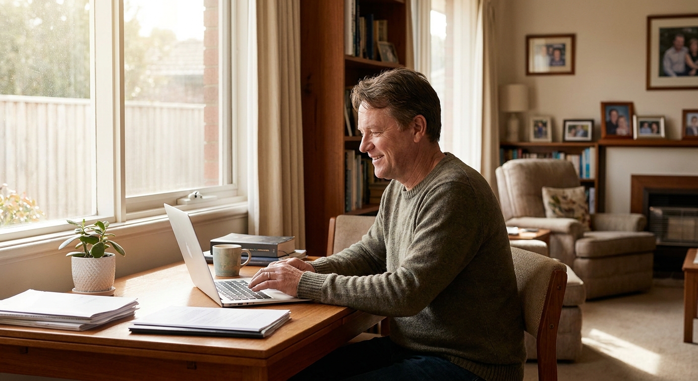 Computer cleaning in Murrumbeena (3163) — a local resident at home with a clean, fast, dust-free computer running cool and quiet
