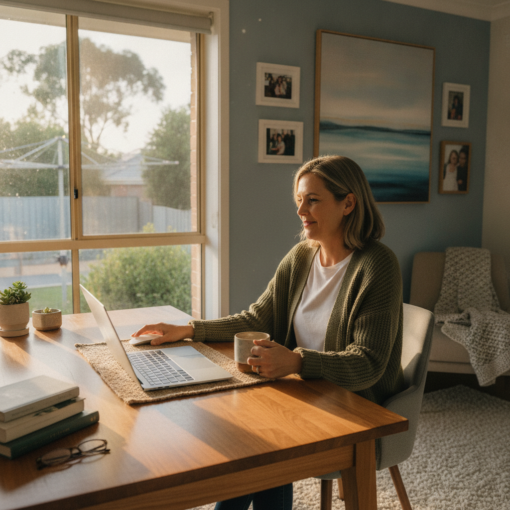 Professional computer clean-out in Nailsworth (5083) — a happy South Australia resident at home with a spotless, fast, quiet machine