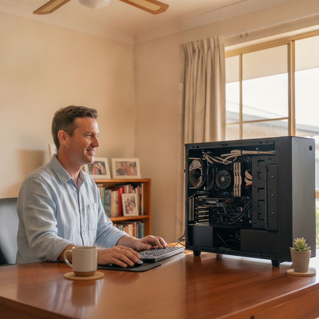 Laptop and desktop cleaning in New Beith (4124) — an at-home owner pleased their computer runs cool and quiet again