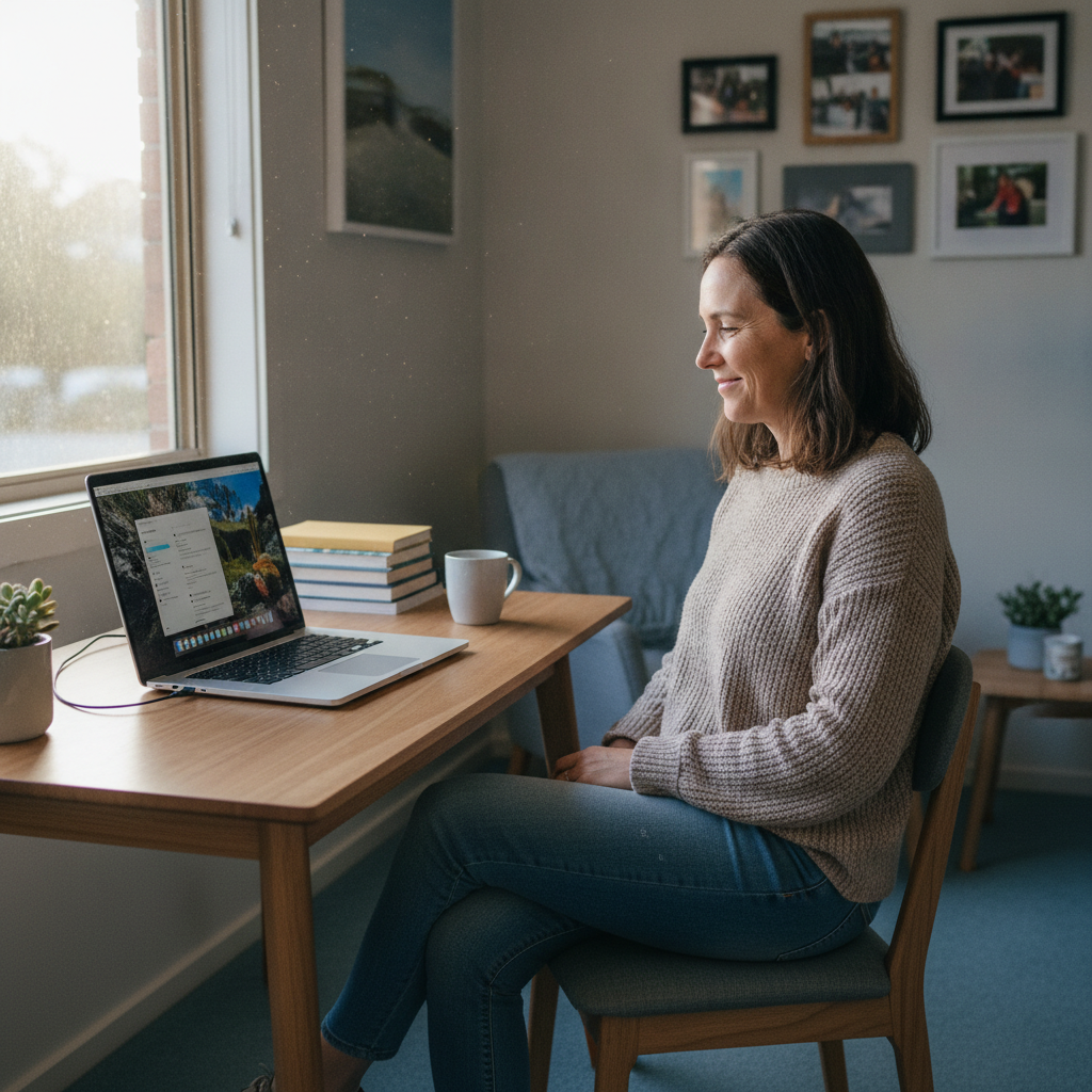Computer cleaning in Newstead (7250) — a local resident at home with a clean, fast, dust-free computer running cool and quiet