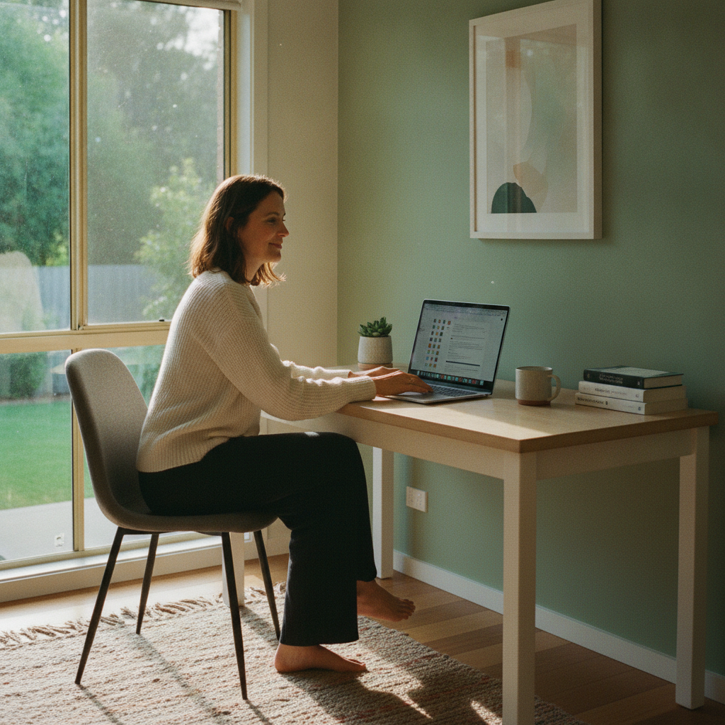 Computer cleaning in Normanhurst (2076) — a local resident at home with a clean, fast, dust-free computer running cool and quiet