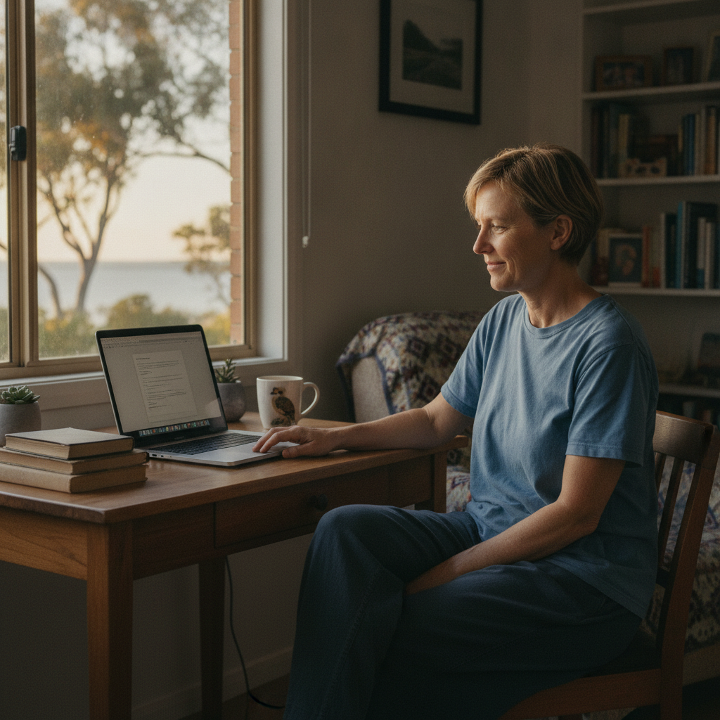 Computer cleaning in North Batemans Bay (2536) — a local resident at home with a clean, fast, dust-free computer running cool and quiet
