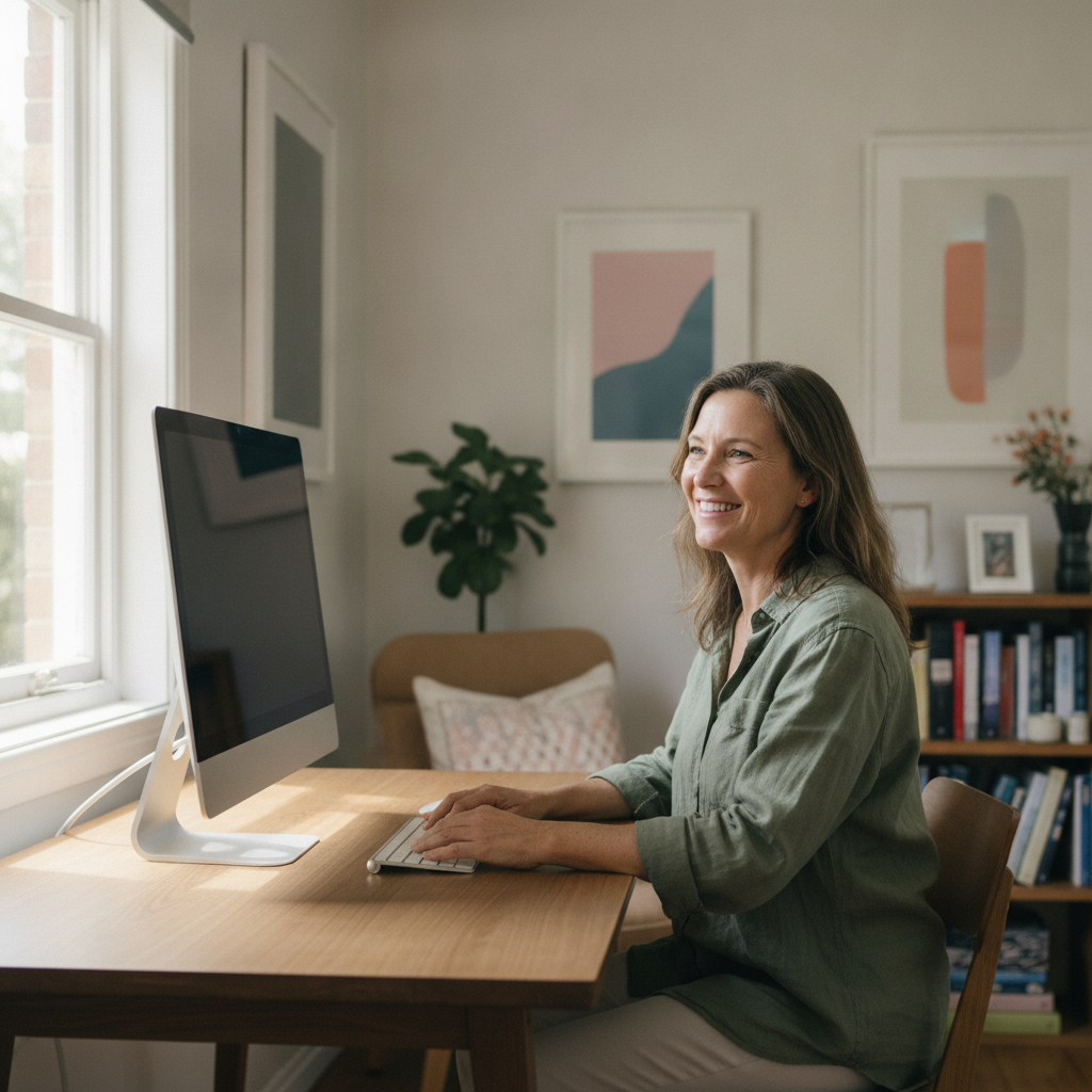 Computer cleaning in North Perth (6006) — a local resident at home with a clean, fast, dust-free computer running cool and quiet