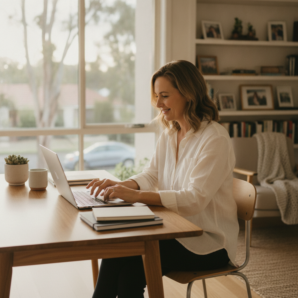 Computer cleaning in North Sydney (2060) — a local resident at home with a clean, fast, dust-free computer running cool and quiet