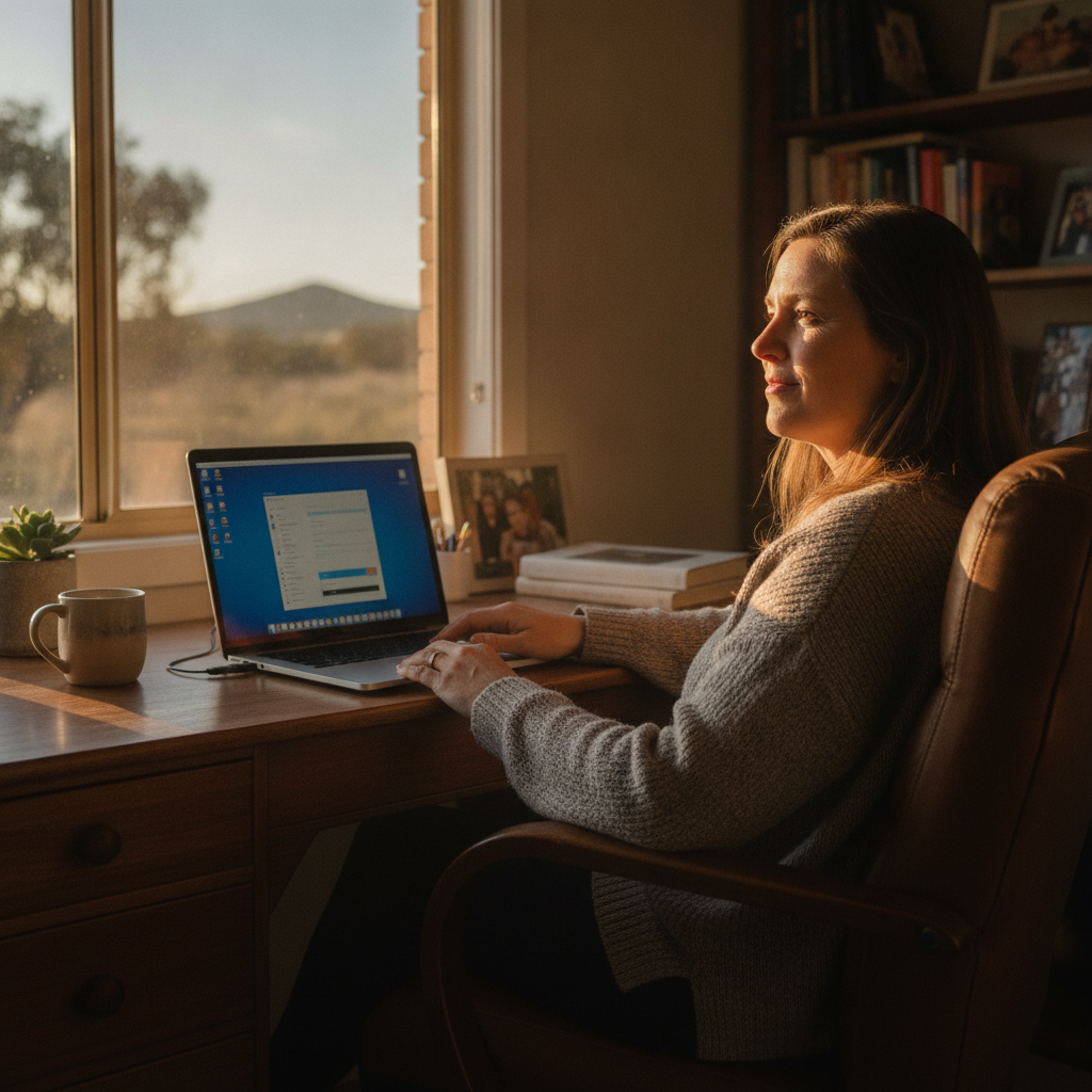 Computer cleaning in North Tamworth (2340) — a local resident at home with a clean, fast, dust-free computer running cool and quiet