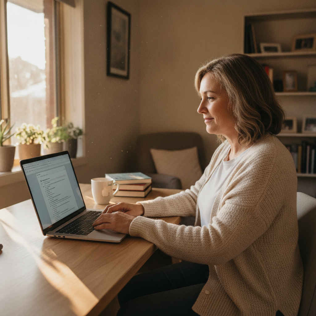Computer cleaning in Northgate (5085) — a local resident at home with a clean, fast, dust-free computer running cool and quiet
