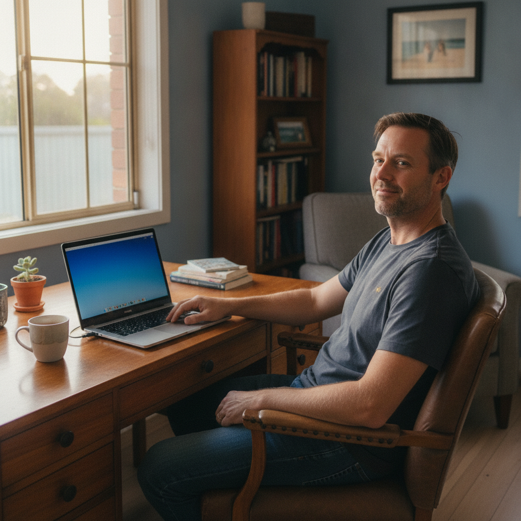 Computer cleaning in Nowra East (2541) — a local resident at home with a clean, fast, dust-free computer running cool and quiet