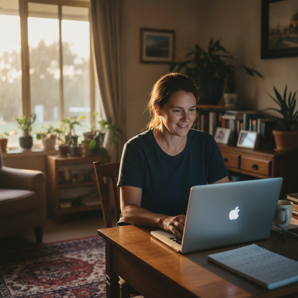 Computer cleaning in Nundle (2340) — a local resident at home with a clean, fast, dust-free computer running cool and quiet