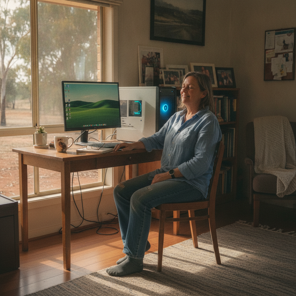 Computer cleaning in Nurenmerenmong (2649) — a local resident at home with a clean, fast, dust-free computer running cool and quiet