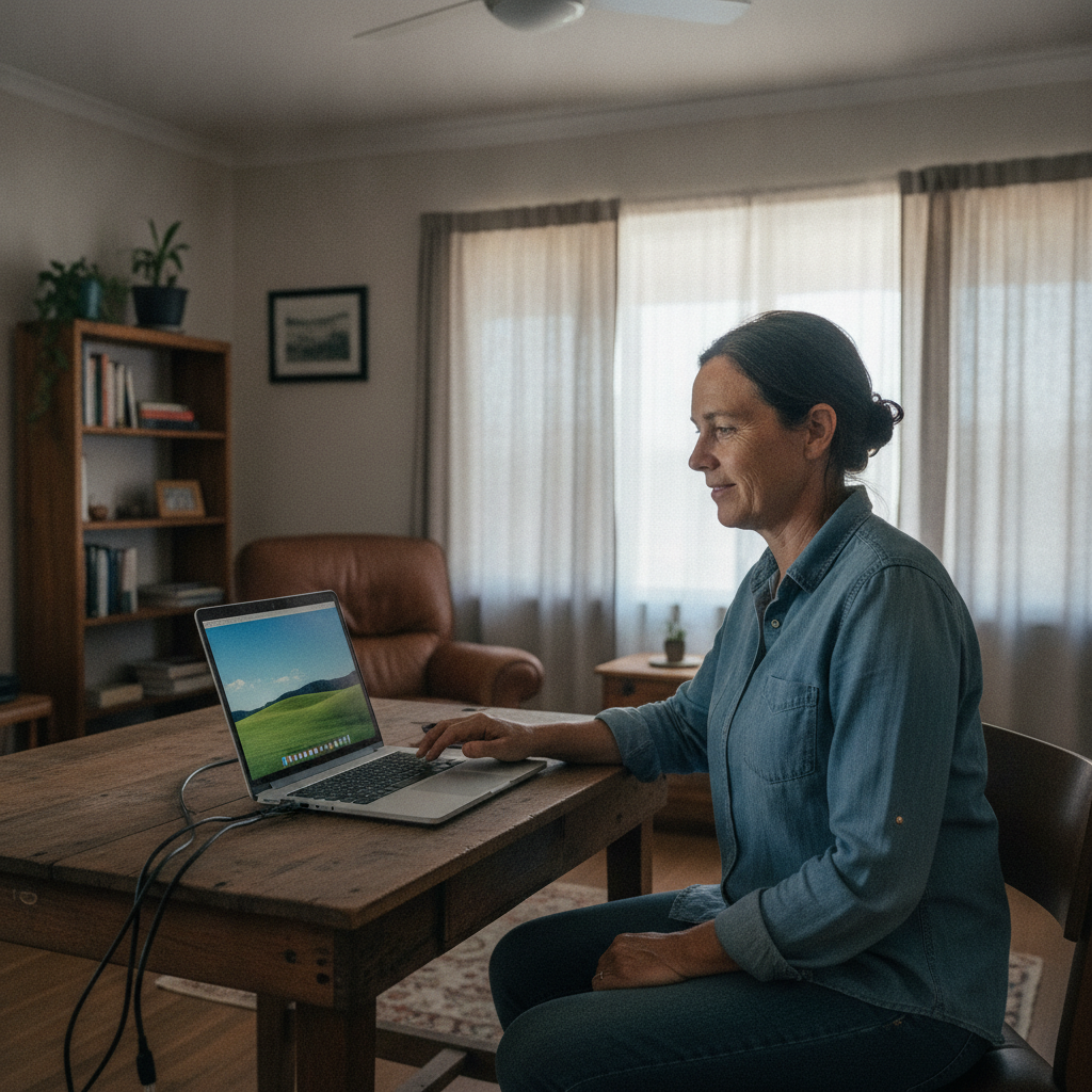 Professional computer clean-out in Nymagee (2831) — a happy New South Wales resident at home with a spotless, fast, quiet machine
