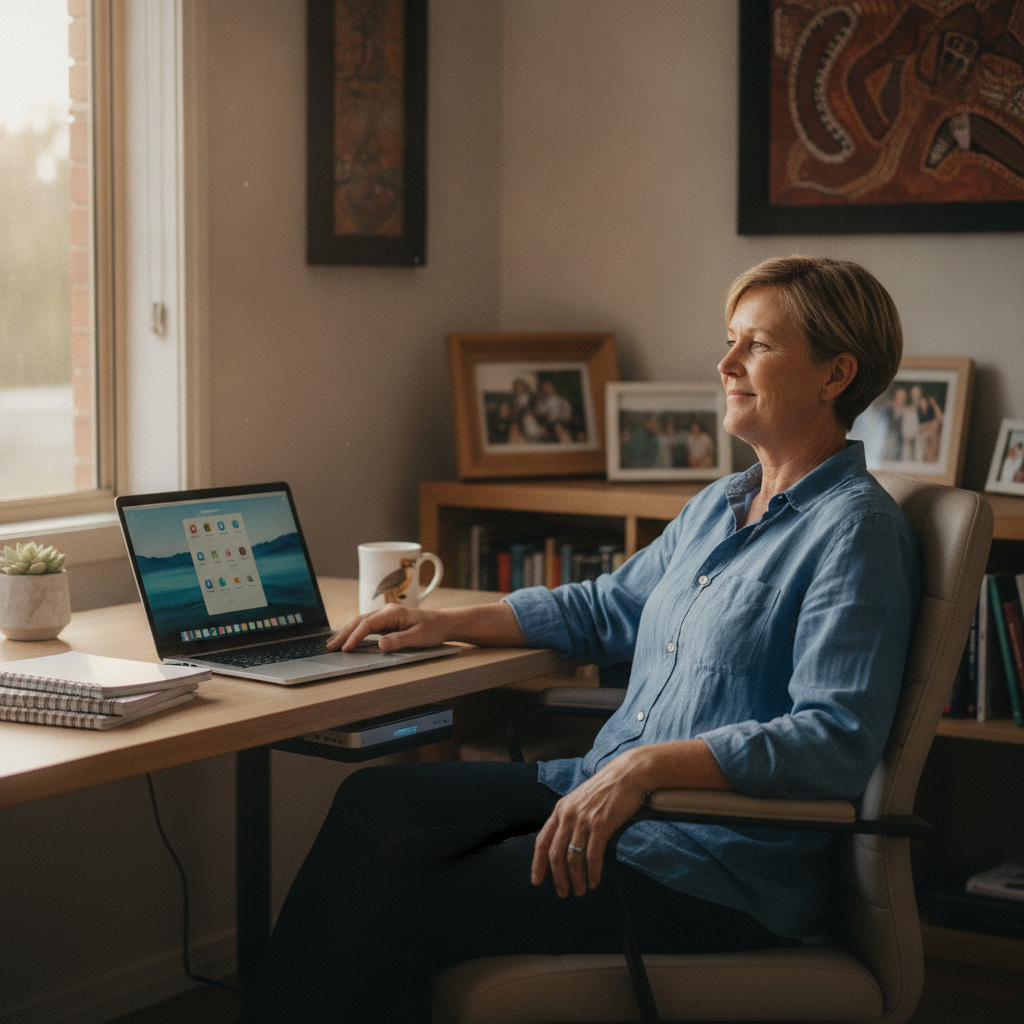 Computer cleaning in Oakdale (2570) — a local resident at home with a clean, fast, dust-free computer running cool and quiet