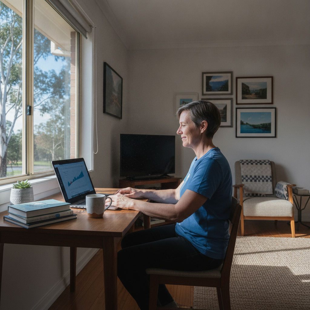 Computer cleaning in Oaklands Park (5046) — a local resident at home with a clean, fast, dust-free computer running cool and quiet