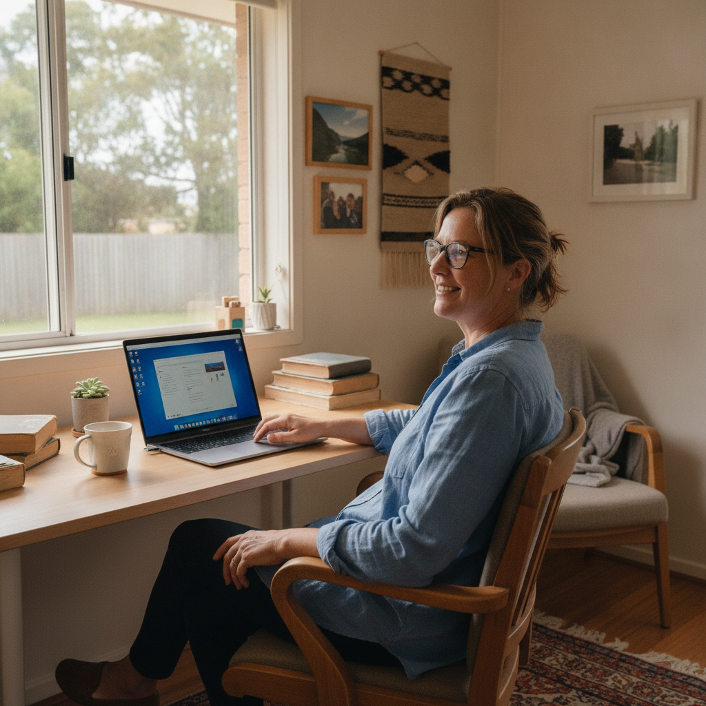 Computer cleaning in One Mile (2316) — a local resident at home with a clean, fast, dust-free computer running cool and quiet