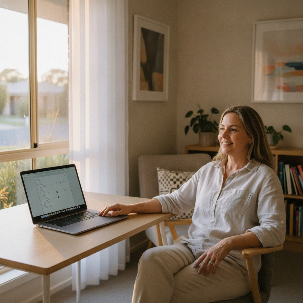 Computer cleaning in Osborne Park (6017) — a local resident at home with a clean, fast, dust-free computer running cool and quiet