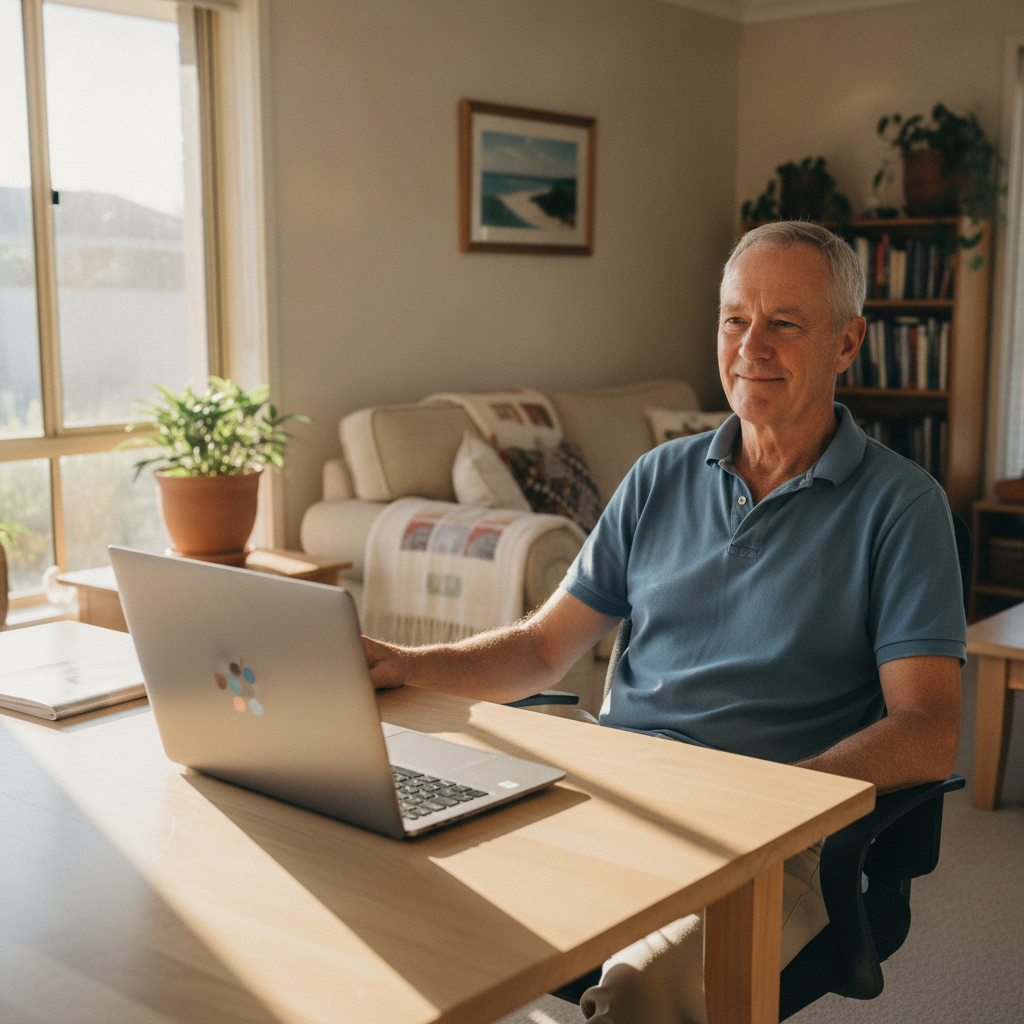 Professional computer clean-out in Outer Harbor (5018) — a happy South Australia resident at home with a spotless, fast, quiet machine