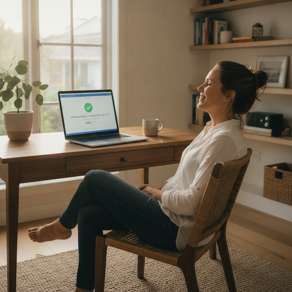 Computer cleaning in Oyster Bay (2225) — a local resident at home with a clean, fast, dust-free computer running cool and quiet