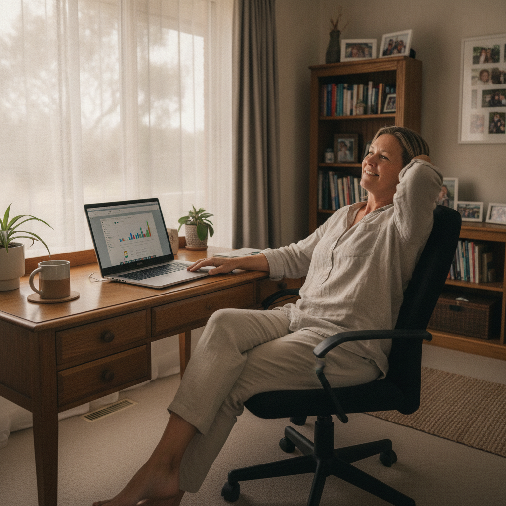Computer cleaning in Padbury (6025) — a local resident at home with a clean, fast, dust-free computer running cool and quiet