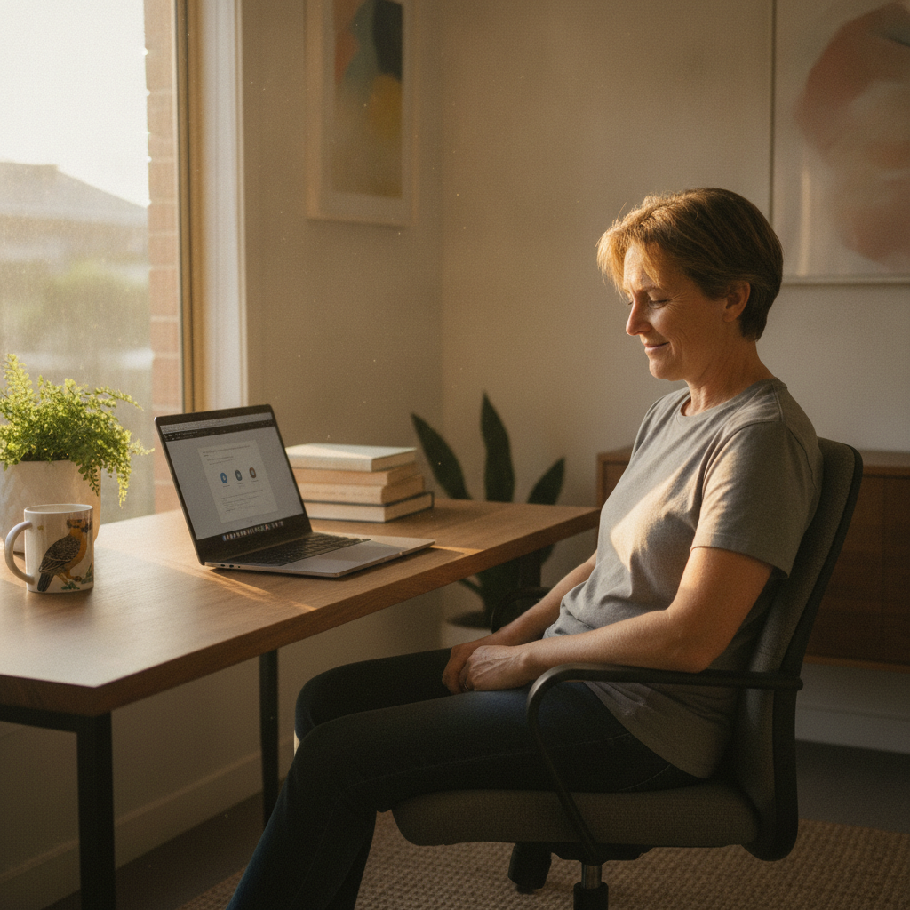 Professional computer clean-out in Pagewood (2035) — a happy New South Wales resident at home with a spotless, fast, quiet machine