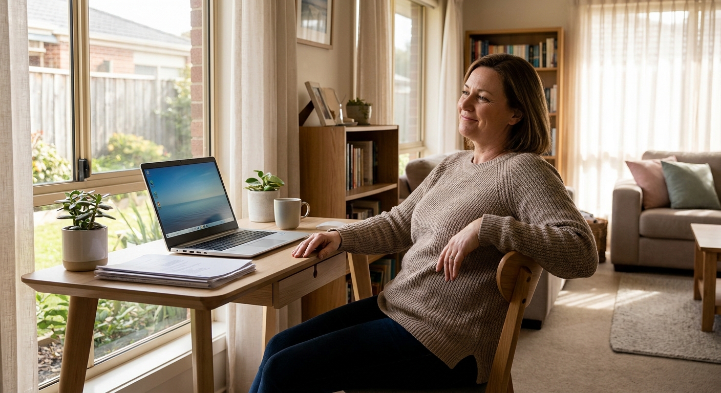Computer cleaning in Pakenham (3810) — a local resident at home with a clean, fast, dust-free computer running cool and quiet