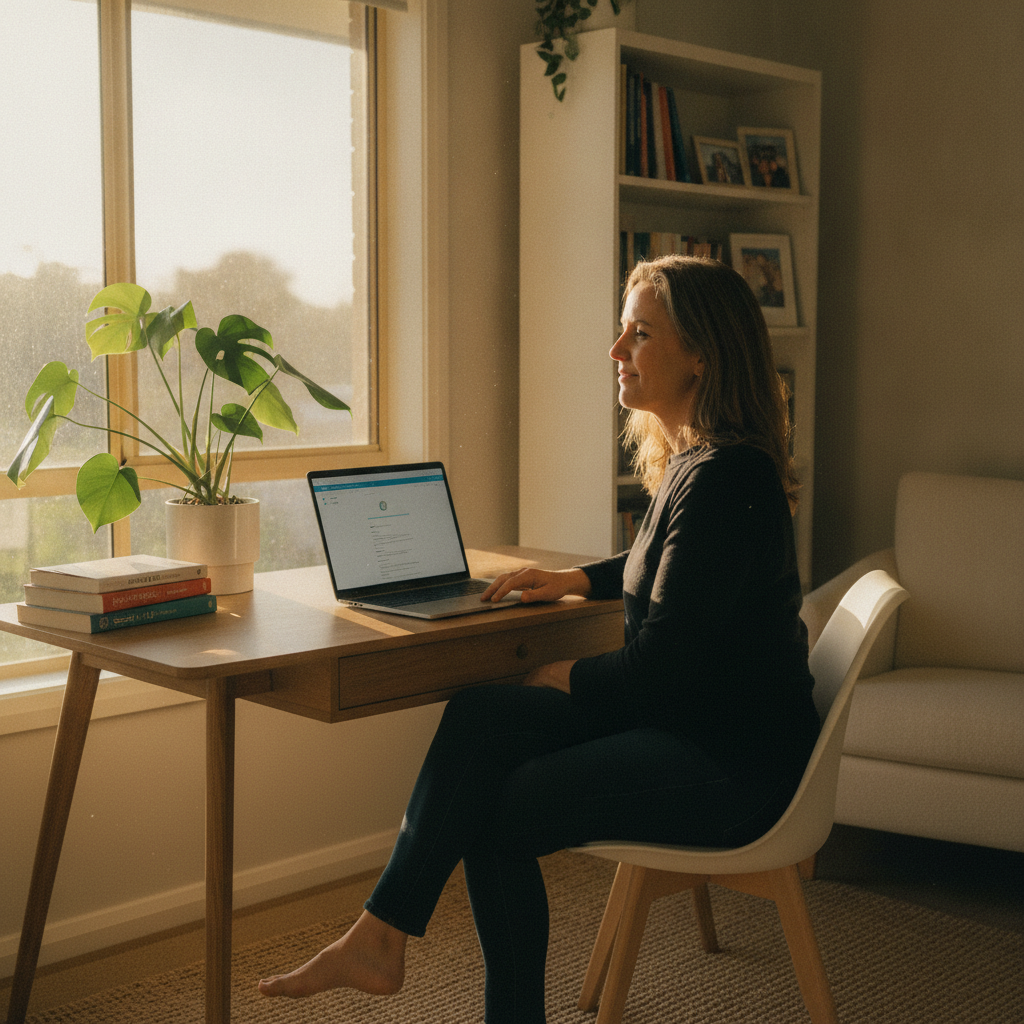 Computer cleaning in Paradise (6236) — a local resident at home with a clean, fast, dust-free computer running cool and quiet
